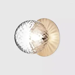 Wall Lamp Nordic Round Glass Lampshade Led Ball For Bedroom Bedside Aisle Stairs Entrance Deco Light Fixtures