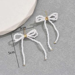 OL Bow Fashion Personalized Double Layer Hollow Pearl Small and Popular Earstuds Women s Versatile Design Earrings Veratile Deign Earring