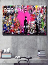 Large Canvas Wall Decor Pop Art Painting Abstract Street Graffiti Wall Picture Print on Canvas for Home Living Room Wall Decoratio7682796