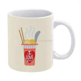 Mugs Shin Cup Ramen Kawaii Coffee High Fashion Luxury Pattern Ceramic Mug Custom Cups Romance Valentine