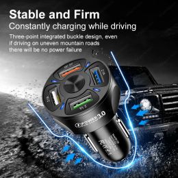 48W USB Car Charger 4 Ports Fast Charging Car Phone Charger Adapter For iPhone Samsung Xiaomi Huawei Quick Charge Charger In Car