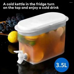 Water Bottles 3.5L Cold Bucket With Tap Home Refrigerator Beverage Dispenser Drink Juice Fruit Teapot Ice Kettle