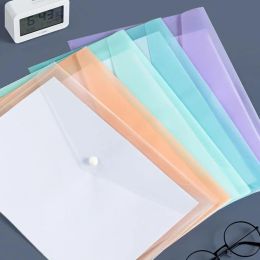 5Pcs Transparent Document Folder A4 Storage Bags Pocket Waterproof Dustproof Plastic File Holders Office School Organization