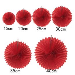 Multi Size Colourful Tissue Paper Fans Rosettes Photo Backdrop Paper Pinwheel For Wedding Birthday DIY Scrapbook Decoration
