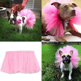 Dog Apparel Gauze Tutu Skirt Pet Design Clothing Sweet Mesh Summer Dress Solid Clothes