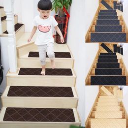 Carpets 76x20cm Stair Tread Carpet Mats Self-adhesive Floor Mat Soft Step Staircase Non Slip Pad Protector Rug Household Cover Decor