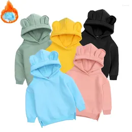 Jackets 2024 Toddler Infant Baby Boys Girls Clothes Children Kids Clothing Hooded Sweater Cotton Coat Warm Long Sleeve Jacket For