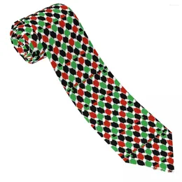 Bow Ties Colourful Keffiyeh Tie Palestinian Folk Business Neck Funny For Adult Graphic Collar Necktie Birthday Gift