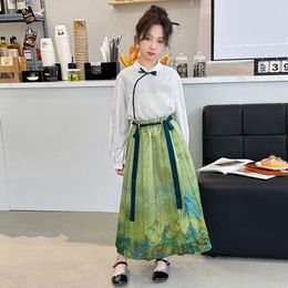 Clothing Sets Girls Chinese Ancient Super Fairy Hanfu Kids Girl Children Costume Tang Suit Dress Child Princess Girlls Set Tops Skirt