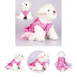 Dog Apparel Bowknot Decor Small Dress Pet Clothing Pink Ultra Soft
