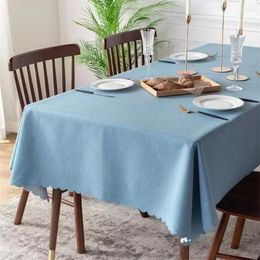 Table Cloth Art Solid Colour Plain Tea Cotton And Fresh Student Book MULing322