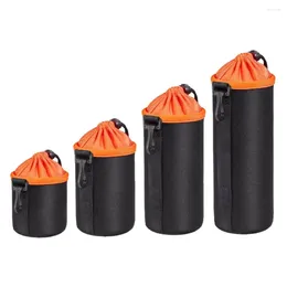 Storage Bags Portable Drawstring Bag Waterproof Protector Camera Lens Pouch DSLR Barrel Case