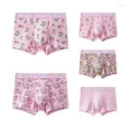 Underpants Mens Underwear Ice Silk Summer Ultra Thin Breathable Panties Pink Cute Cartoon Antibacterial Strong Male BoxerShorts Size L-4XL