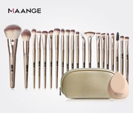 MAANGE Pro 121820 pcs Makeup brushes set Bag Sponge Beauty Powder Foundation Eyeshadow Make up Brush With Natural Hair3692882