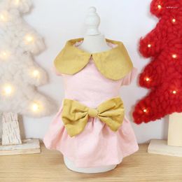 Dog Apparel Clothes Princess Pink Bow Cat Dress Coat Jacket PET Clothing For Dogs Winter Warm Products Puppy Teddy Chihuahua