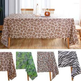 Table Cloth 1pcs Jungle Animal Disposable Tablecloth Plastic Safari Happy Birthday Party Decoration Supplies Covers