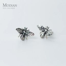 Stud Earrings Modian Vintage Realistic Bee For Women Girls Charm Insect Ear Studs 925 Sterling Silver Bijoux Jewellery Brincos Idjdp