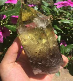 Natural citrine quartz obelisk crystal wand point reiki healing natural stones and minerals for home decoration5217266