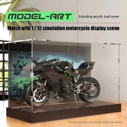 Decorative Plates Display Box Motorcycle Model Simulation Dust-proof Clear Multiple Scenes Home Ornament Parking Garage Gift Boyfriend