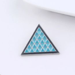 Moive Detroit Become Human Badge Brooch Blue Triangle Enamel Pins For Women Men Lapel Pin Jeans Shirt Jewellery