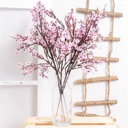 Decorative Flowers Gypsophila Artificial Cherry Blossoms Fake White Branch Wedding Christmas Decoration Plants For Home Decor