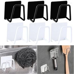 Kitchen Storage 1/3PCS Stainless Steel Sink Shelf Sponges Holders Adhesive Drain Drying Rack Wall Hooks Accessories Organizer