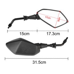 8mm 10mm Back Side Convex Mirror Handle Bar End Side Rearview Mirrors for Scooter E-Bike Motocycle 1 Pair Motorcycle Mirror