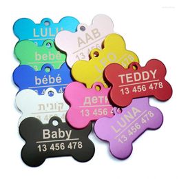 Dog Tag Personalized Engraving Collar Stainless Steel Cat ID Charm Name Telephone Pet Accessories