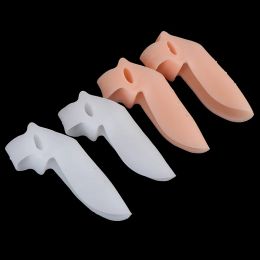 2Pcs/pair Silicone Breathable Toes Corrector Standard Size Orthotics Practical Design Straightener Separator Ease Pain