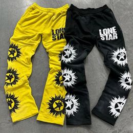 Herrenhosen Sommer Männer Frauen Lone Star Gedruckte Gelegenheitsstraße Gothic Baggy Fitness Sport Jogging Baumwoll -Jogginghose Harajuku Streetwear