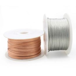 1/2/5M Copper Braided Sleeve Tinned Plating width 2~28 mm Expandable Screening Signal Wire Cable Shielded Metal Sheath