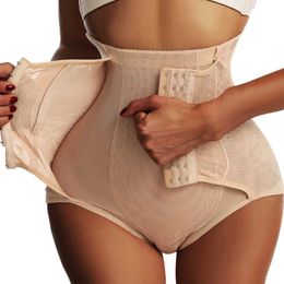 Waist Tummy Shaper Womens Tummy Control Waist Trainer Corset Butt Lifter Shapewear High Waist Body Shaper Briefs Slim Girdle Panties with Hook Q240525