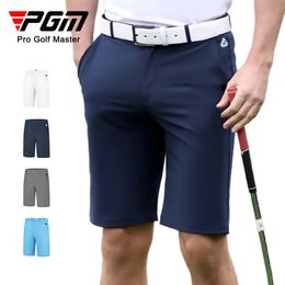 PGM Men Golf Shorts Summer Solid Refreshing Breathable Pants Comfortable Cotton Casual Clothing Sports Wear Gym Suit KUZ078 240520
