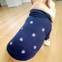 Dog Apparel Soft Pet T-Shirt Button Closure Turndown Collar Cloth Breathable Costume