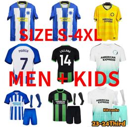 23 24 25 Mitoma Maupay Bhafc Soccer Jerseys 2024 2025 Ansu fati Gross Veltman футбольная рубашка март alzate propper indav lamptey ferguson 24 25 Men Kids Kit