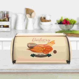 Bread Storage Container Breadbox Kitchen Countertop Bin Shop Food Stainless Steel Bins 240518