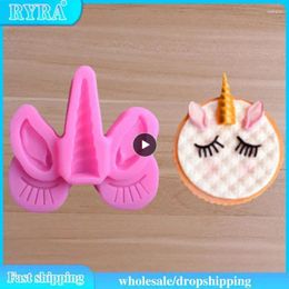 Baking Moulds Ear Eyes Sugarcraft Silicone Mold Fondant Mould Baby Birthday Cake Decorating Tools For Shower Favour Gifts D1309