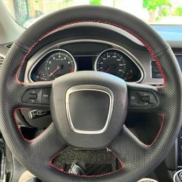 Anti-Slip Artificial Leather Car Steering Wheel Braid Cover For Audi A3 (8P) Sportback A4 (B8) Avant A5 (8T) A8 (D3) A6 (C6)