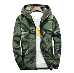 5XL 6XL 7XL Camouflage Windbreaker Jacket Men Autumn Winter Waterproof Camo Bomber Jackets Male Coats Hooded Casual6983763