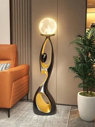 Floor Lamps Home Decoration Art Light Luxury Creative Living Room TV Cabinet Night Glow Resin Sculpture LED Lamp
