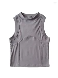 Women's Tanks Tank Top O Neck Crop Tops Women Summer Solid Camis Backless Sexy Camisole Fashion Casual Tube Female Sleeveless Cropped Vest