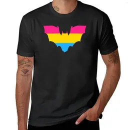 Men's Polos Pansexual Pride Bat T-Shirt Blouse Anime Aesthetic Clothing Customs Design Your Own Heavy Weight T Shirts For Men