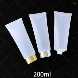 Storage Bottles 200g Empty Cosmetic Squeeze Tube 200ml Plastic Container Hair Gel Lotion Cream Refillable Bottle Frost Matte Clear Style