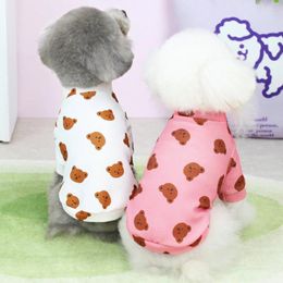 Dog Apparel Small Shirt Spring Summer Pet Fashion Cartoon Pullover Cat Sweet Designer Clothes Puppy Cute Pajamas Poodle Yorkie Maltese
