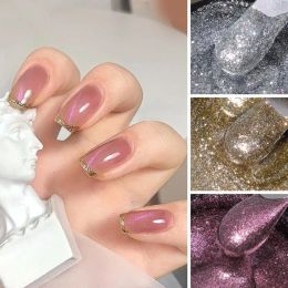 24colors Spider Web Gel Nail Art Wire Drawing Gel Solid Colour Glitter Mirror Gold Silver Pigment Painting Glue Manicure Decor