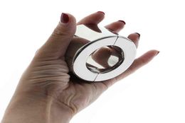 Nxy Cockrings Stainless Steel Testicle Ball Stretcher Heavy Duty Weight Scrotum Cock Ring Metal Locking Pendant for Cbt Male Sex T4271443