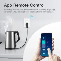 Wifi Smart Wall Power Multi Outlets Plug Socket USB Type-C Adapter Tuya App Remote Control Anywhere Work with Alexa Google Home