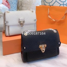 Bag 2024 Summer Designer Women Handbags Chain Strap Lock Shoulder Crossbody Genuine Leather Small Black Messenger Bags