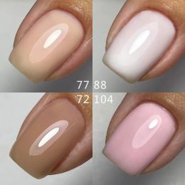 MSHARE Milky Pink Rubber Base Gel Glitter Camouflage Color Coat Soak Off Nails Gels Varnish Lacquer 10ml UV LED Gel Polish