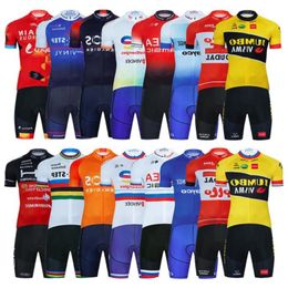 2022 Pro Team France Cycling Jersey Gel Pad Bib Set MTB Cycling Clothing Ropa Ciclismo Mens Summer Short Bicycle Clothes6509375 Jcbdv